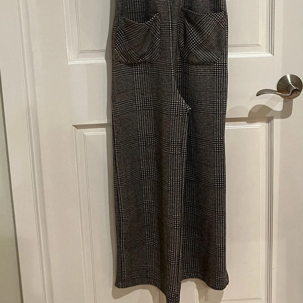 Zara Girls Wide Leg Grey Herringbone Jumpsuit Coverall Size 11-12 - Picture 6 of 10